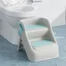 Çocuk Taburesi Katlanabilir Kaymaz İki Basamaklı Merdiven Çocuk Banyo Tuvalet Lavabo Yükseltici Mavi