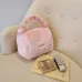 Peluş Makyaj Kozmetik Bakım Malzemesi Çantası ve Kürklü Seyahat Organizer Çanta Peluş Makyaj Kozmetik Bakım Malzemesi Çantası ve Kürklü Seyahat Organizer Çanta
