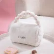 Peluş Makyaj Kozmetik Bakım Malzemesi Çantası ve Kürklü Seyahat Organizer Çanta