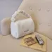 Peluş Makyaj Kozmetik Bakım Malzemesi Çantası ve Kürklü Seyahat Organizer Çanta Peluş Makyaj Kozmetik Bakım Malzemesi Çantası ve Kürklü Seyahat Organizer Çanta