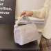 Peluş Makyaj Kozmetik Bakım Malzemesi Çantası ve Kürklü Seyahat Organizer Çanta