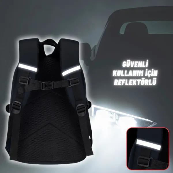 Erkek Çocuk İlkokul Anaokul Sırt Çantası Çok Bölmeli Ergonomik Yeni Nesil Tasarım Sırt Çantası