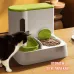 Kedi Köpek Mama Ve Su Kabı Paslanmaz Çelik Kase Otomatik Su Denge Akıcı Mama Besleme Kolay Temizlik