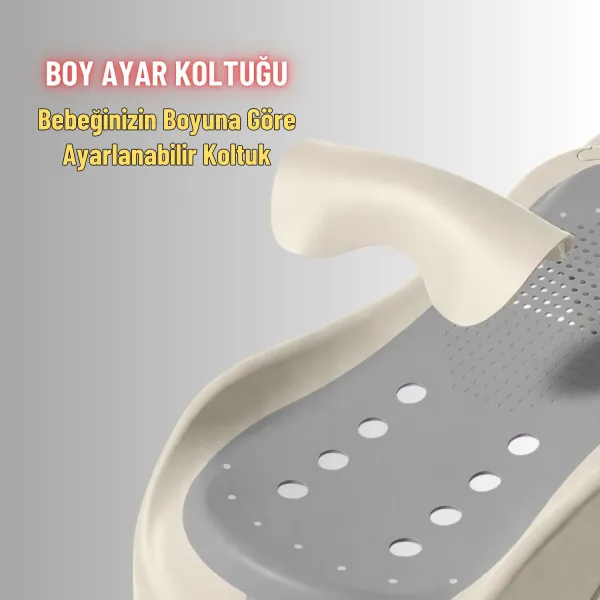 Bebek Banyo Yatağı ve Oturak Yeni Doğan Uyumlu Katlanır Küvet Aparatı Alt Değiştirme ve Mama Sehpası