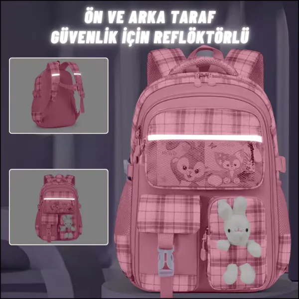 Çocuk Okul Sırt Çantası Ergonomik Özel Tasarım Çok Bölmeli Yeni Nesil Okul Çantası