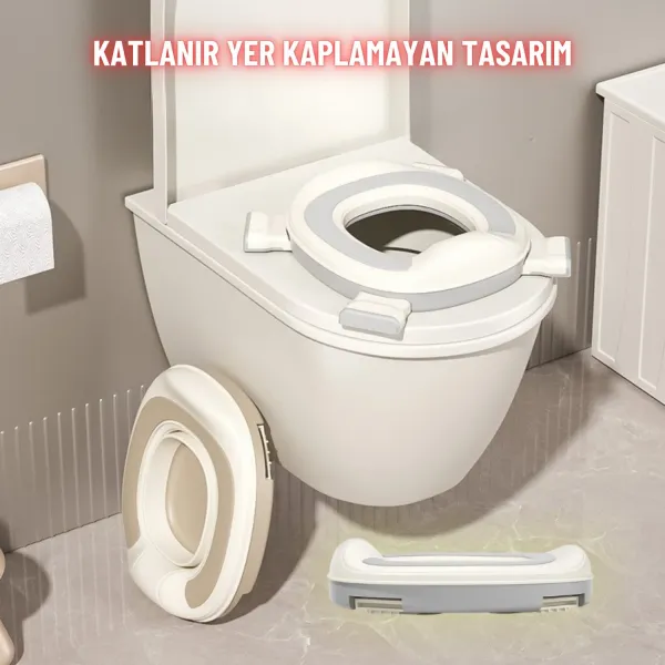 Taşınabilir Lazımlık Çocuk Katlanır Klozet Adaptörü Seyahat Kamp Çocuk Araba Portatif Lazımlık