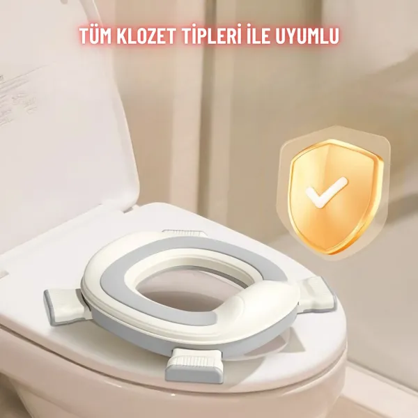 Taşınabilir Lazımlık Çocuk Katlanır Klozet Adaptörü Seyahat Kamp Çocuk Araba Portatif Lazımlık