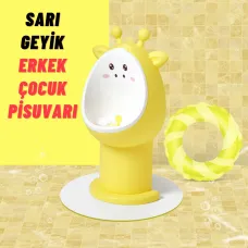 Erkek Çocuk 1-6 Yaş Tuvalet Eğitimi Eğlenceli Duvar Askılı Pisuvar Sarı
