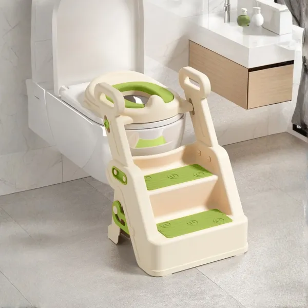 Merdivenli Katlanır Klozet Adaptörü Çocuk Tuvalet Eğitimi ve Banyo Tuvalet Lavabo Yükseltici