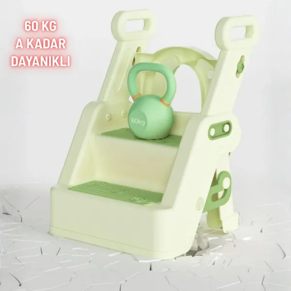 Merdivenli Katlanır Klozet Adaptörü Çocuk Tuvalet Eğitimi ve Banyo Tuvalet Lavabo Yükseltici
