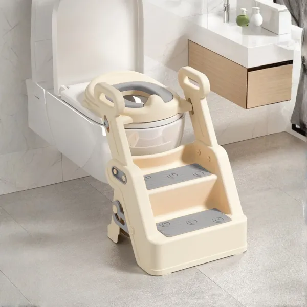 Merdivenli Katlanır Klozet Adaptörü Çocuk Tuvalet Eğitimi ve Banyo Tuvalet Lavabo Yükseltici