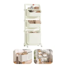 Banyo Mutfak Çocuk Odası Düzenleme Raf Çok Amaçlı Tekerlekli Modüler Organizer Sepet