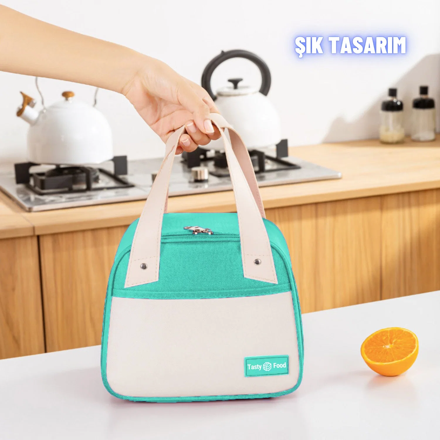Piknik Çantası Sıcak Soğuk Isı Tutucu Yemek Taşıma, Beslenme ve, Günlük İş Yeri ve Seyahat Yemek Çantası - görsel 6
