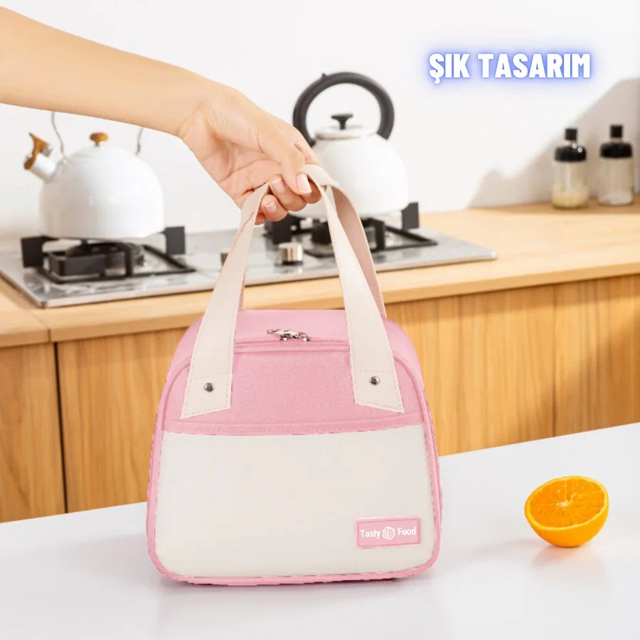Piknik Çantası Sıcak Soğuk Isı Tutucu Yemek Taşıma, Beslenme ve, Günlük İş Yeri ve Seyahat Yemek Çantası - görsel 6