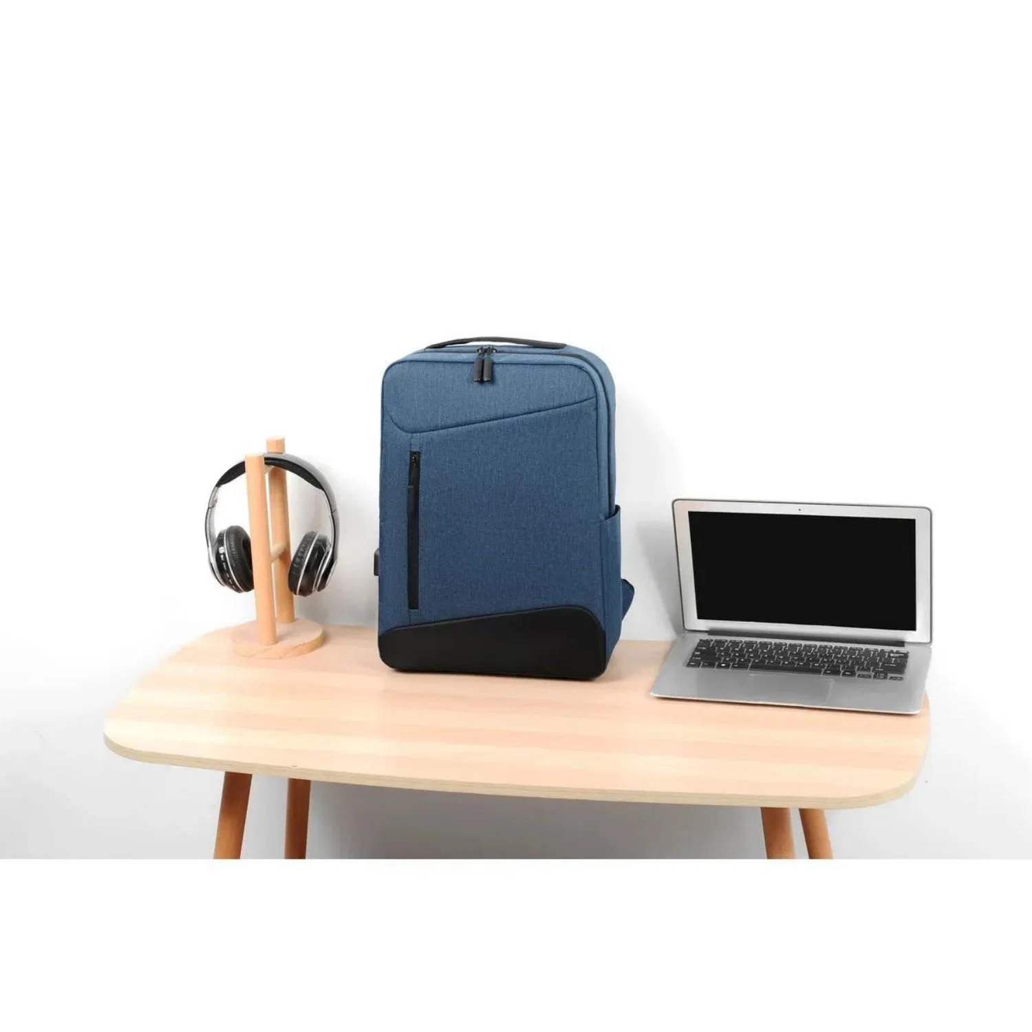 Laptop Notebook Sırt Çantası Günlük Kullanım Okul Öğrenci İş Evrak Çantası Usb Çıkışlı - görsel 7