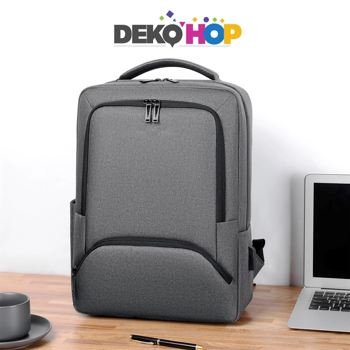 Laptop Sırt Çantası Yeni Nesil Usb Girişli Notebook Ipad ve Günlük Eşya Taşıma Çantası GRI