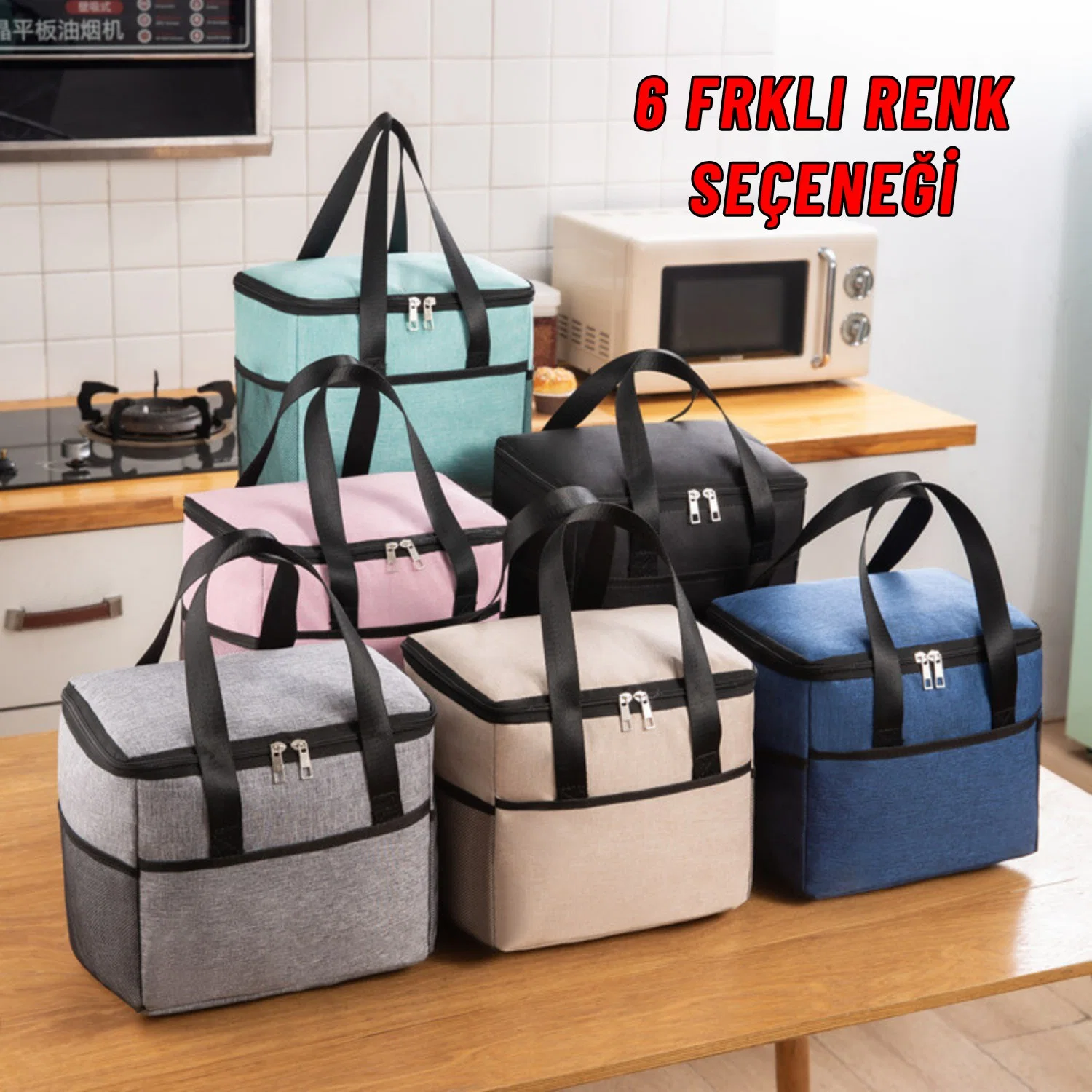 Yemek Taşıma Ve Piknik Çantası 10 Litre Isı Yalıtımlı Sıcak Soğuk Beslenme Taşıma Çantası - görsel 7