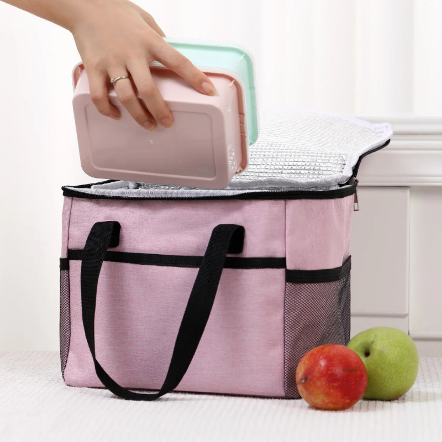 Yemek Taşıma Ve Piknik Çantası 10 Litre Isı Yalıtımlı Sıcak Soğuk Beslenme Taşıma Çantası - görsel 5