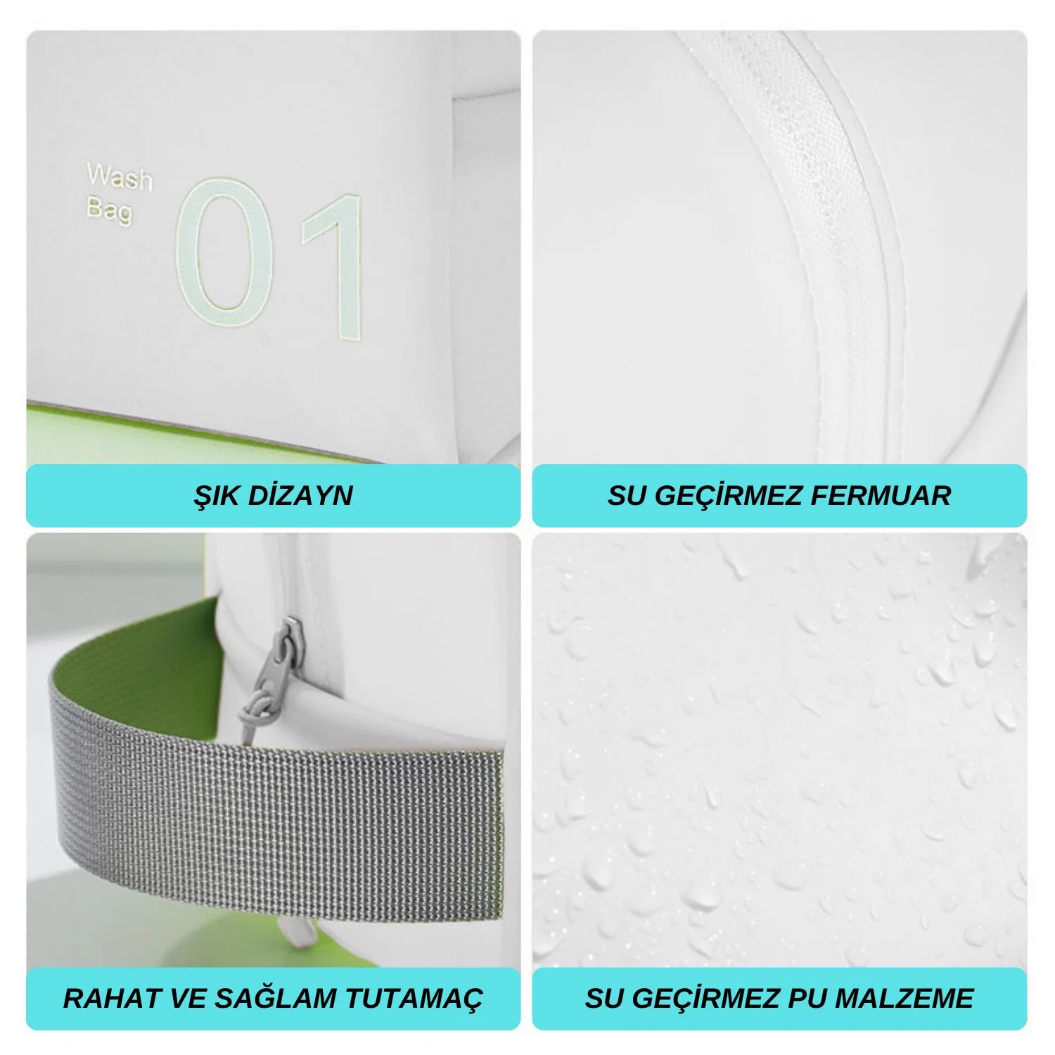 Makyaj Malzemesi Sıvı Dayanıklı Pvc Seyahat Plaj Havuz Fitness Kozmetik Taşıma Çantası - görsel 3