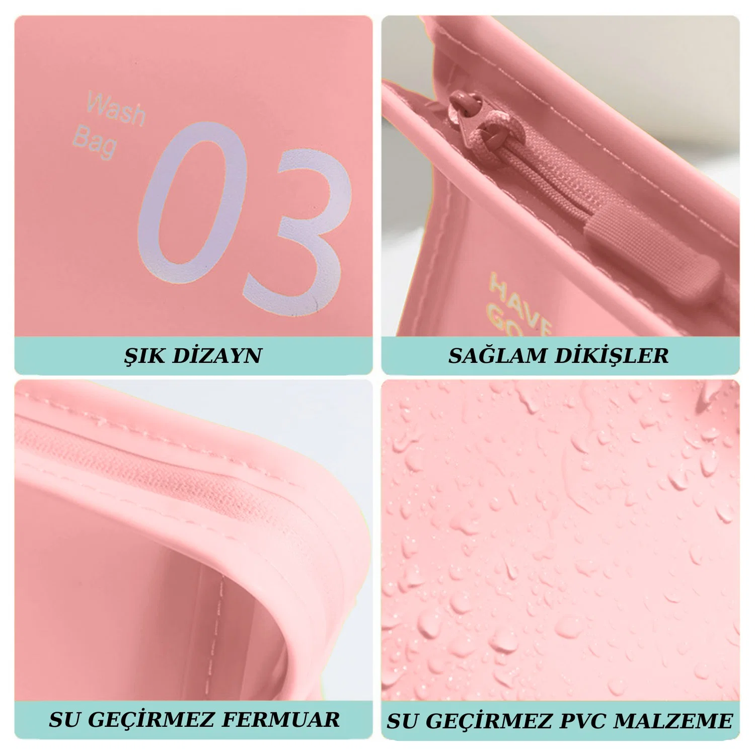 Makyaj Malzemesi Sıvı Dayanıklı Pvc Seyahat Plaj Havuz Fitness Kozmetik Taşıma Çantası - görsel 3