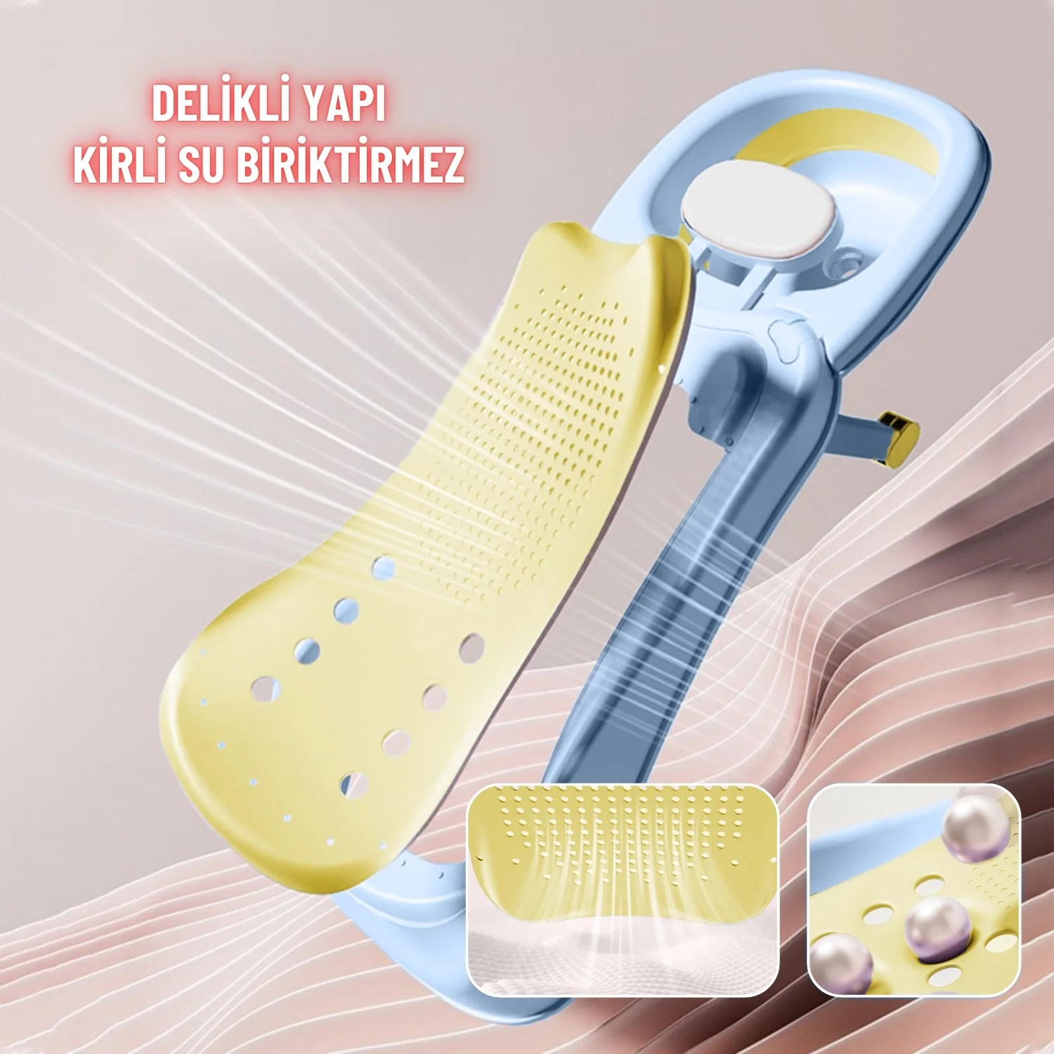 Bebek Banyo Yatağı ve Oturak Yeni Doğan Uyumlu Katlanır Küvet Aparatı Alt Değiştirme ve Mama Sehpası - görsel 8