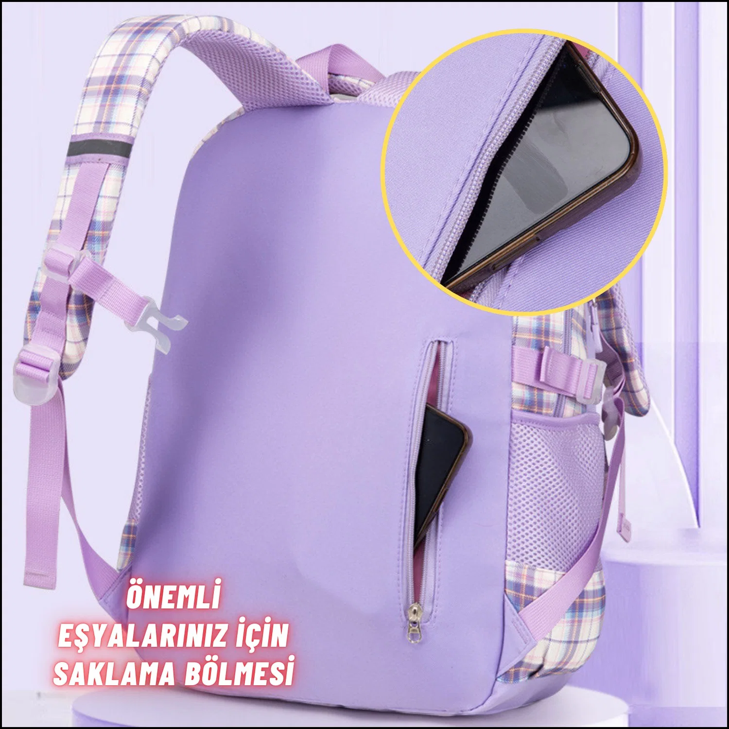 Çocuk Okul Sırt Çantası Ergonomik Özel Tasarım Çok Bölmeli Yeni Nesil Okul Çantası - görsel 4