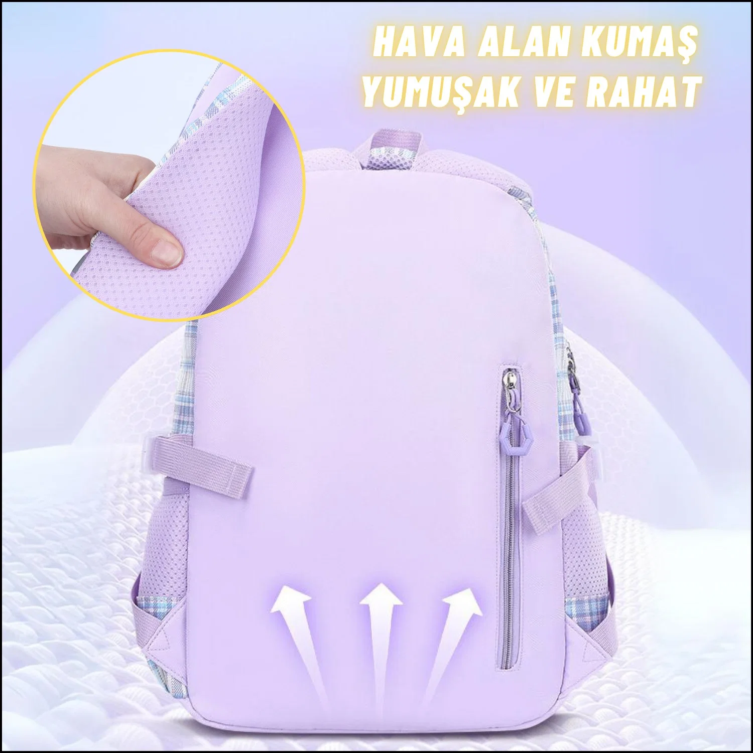 Çocuk Okul Sırt Çantası Ergonomik Özel Tasarım Çok Bölmeli Yeni Nesil Okul Çantası - görsel 7