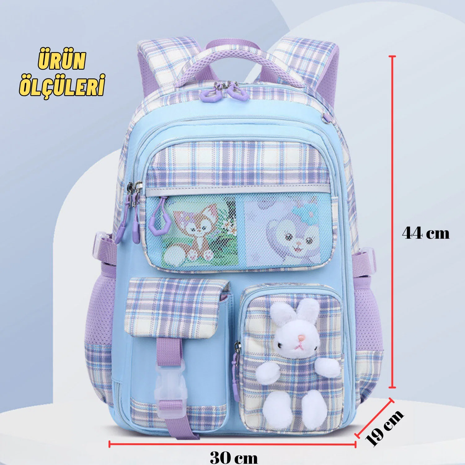Çocuk Okul Sırt Çantası Ergonomik Özel Tasarım Çok Bölmeli Yeni Nesil Okul Çantası - görsel 3
