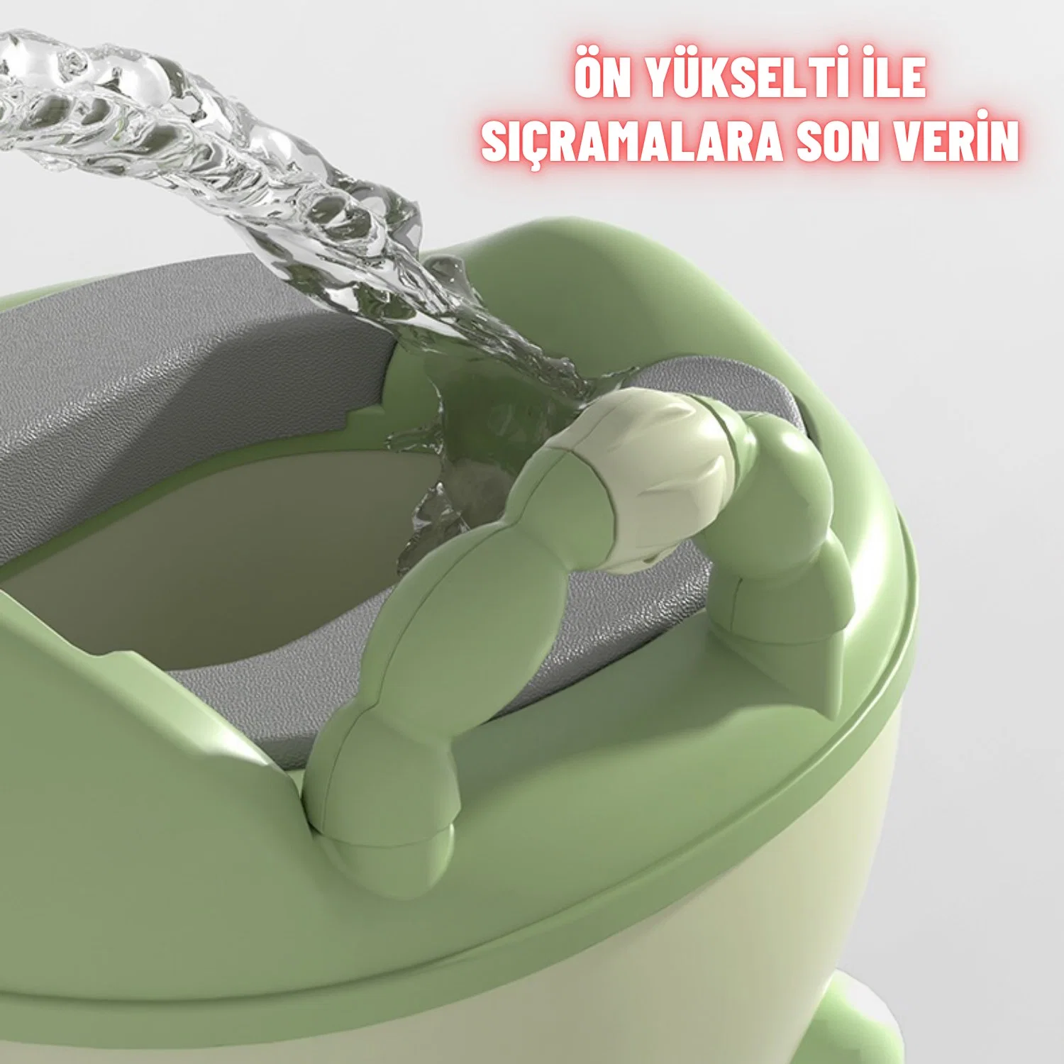Çocuk Lazımlık Tuvalet Eğitici Taşınabilir Portatif Bebek Tuvaleti Kaymaz Hijyenik  YEŞİL - görsel 6