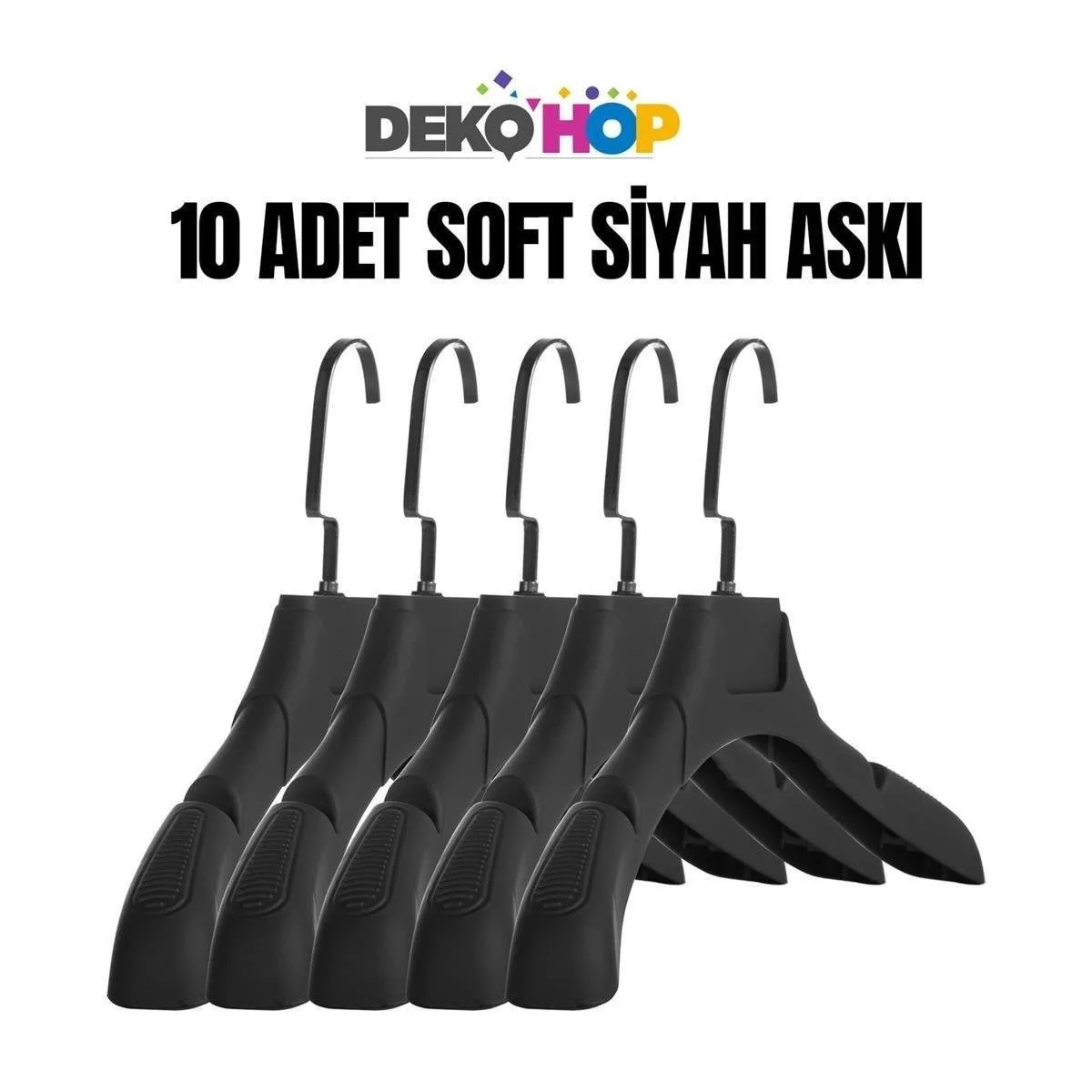 Bayan Ceket Gömlek Askısı SİYAH SOFT Renk 10 ADET 38 Cm Genişlik