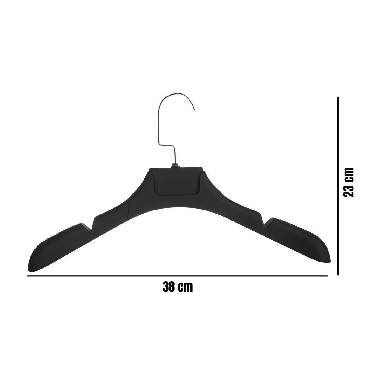 Bayan Ceket Gömlek Askısı SİYAH SOFT Renk 10 ADET 38 Cm Genişlik - görsel 3