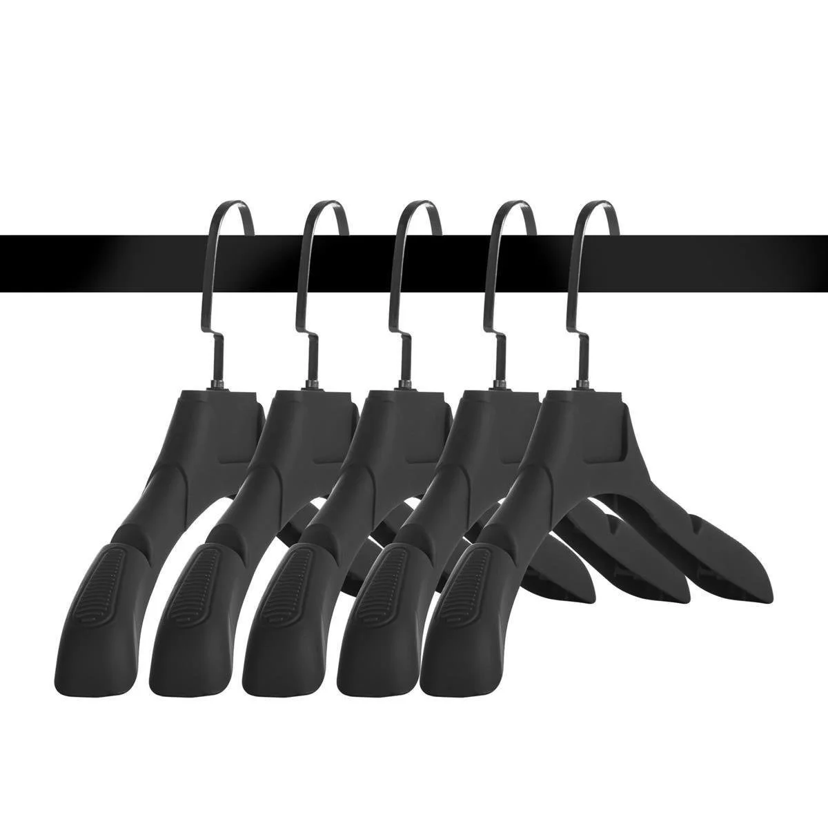 Bayan Ceket Gömlek Askısı SİYAH SOFT Renk 10 ADET 38 Cm Genişlik - görsel 4