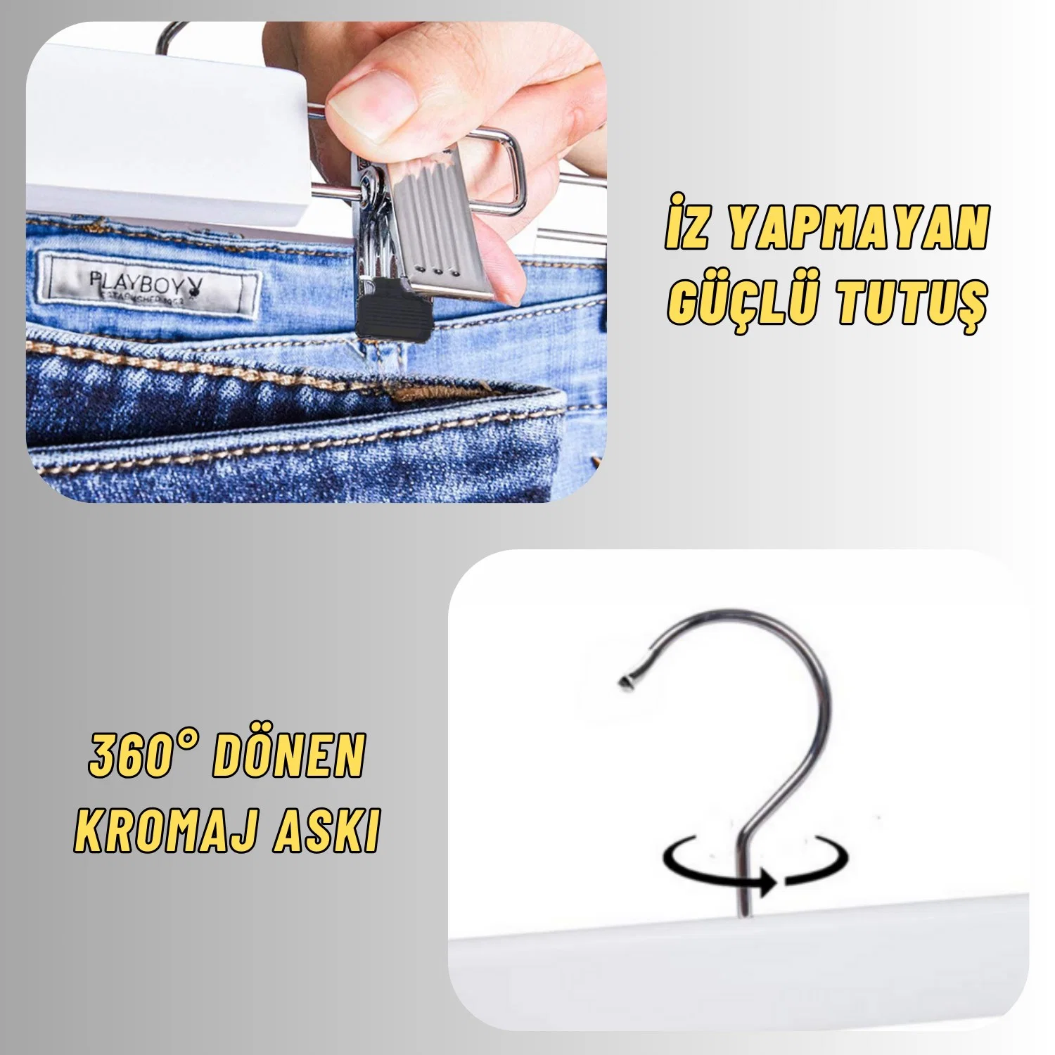 Ahşap Etek Pantolon Askısı Mandallı Lüks Elbise Askılık Vernikli Renk 10/50/100 Adet - görsel 6