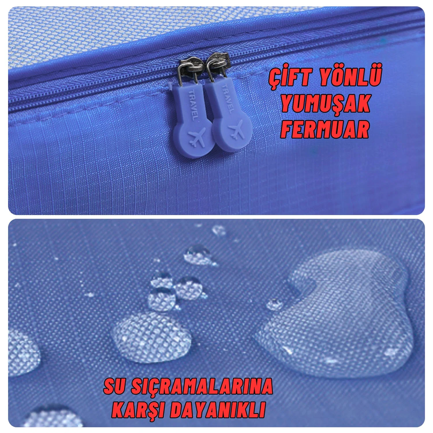 Valiz Seyahat Çanta Düzenleyici 6 Parça Seyahat Bavul Düzenleyici Organizer Set - görsel 7