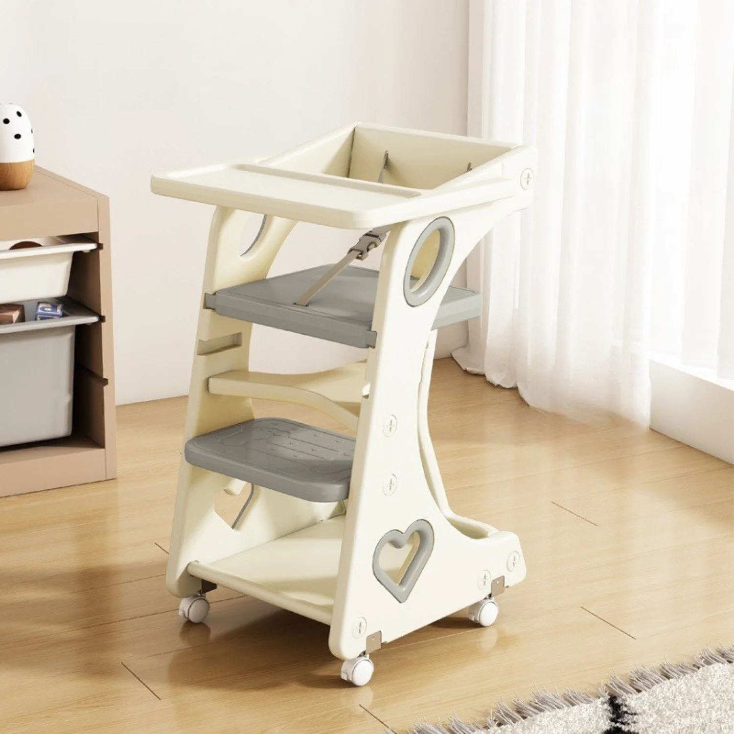 Bebek Mama Sandalyesi Eğitici Çocuk Gelişim Sandalyesi ve Mutfak Merdiven ve Öğrenme Kulesi
