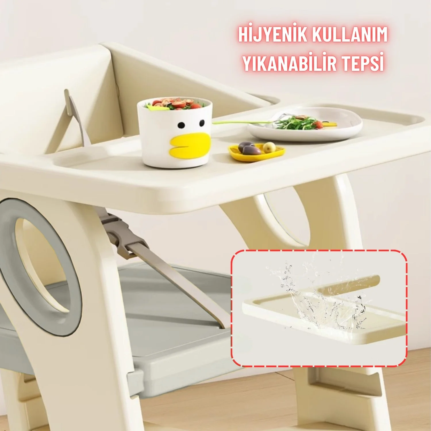 Bebek Mama Sandalyesi Eğitici Çocuk Gelişim Sandalyesi ve Mutfak Merdiven ve Öğrenme Kulesi - görsel 5