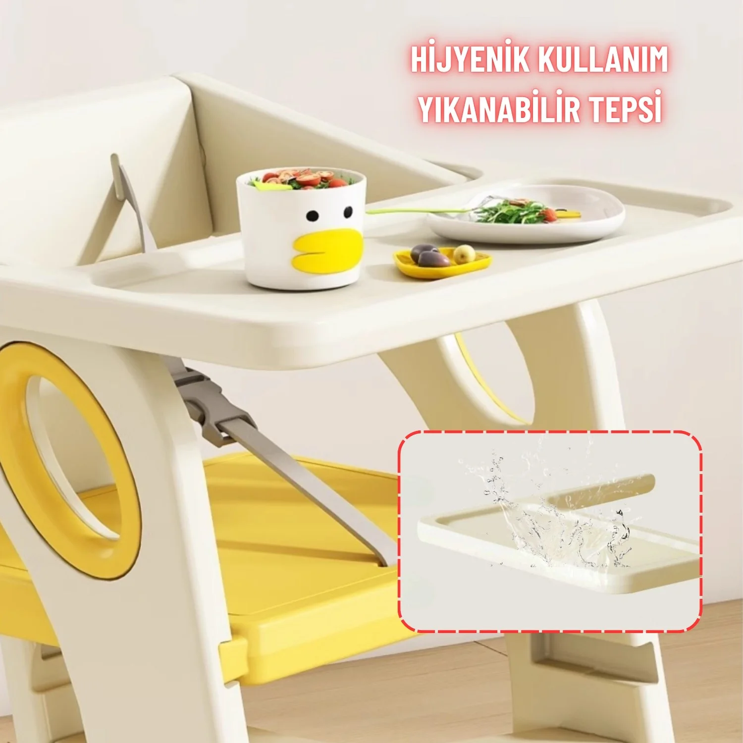 Bebek Mama Sandalyesi Eğitici Çocuk Gelişim Sandalyesi ve Mutfak Merdiven ve Öğrenme Kulesi - görsel 5