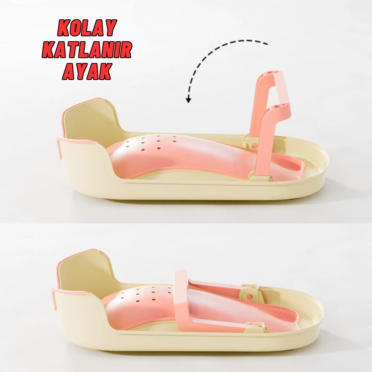 Katlanabilir Silikon Bebek Besleme ve Yıkama Banyo Oturağı Alt Değiştirme Sehpası Pembe - görsel 6
